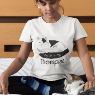 Camiseta Terapia del gato - cita graciosa