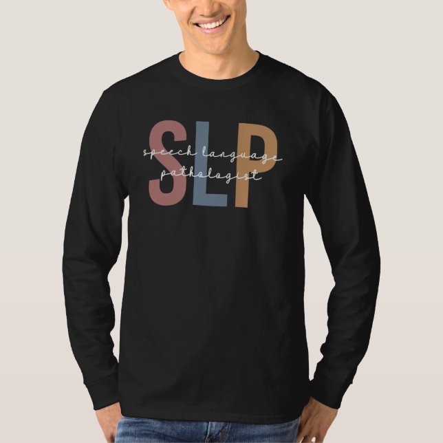 Camiseta Terapia del habla del patólogo del SLP (Anverso)