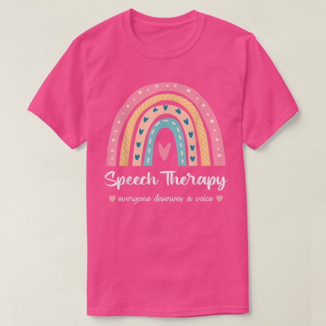 Camiseta Terapia Del Habla Todos Merecen Un Arcoiris De Voz (Diseño del anverso)