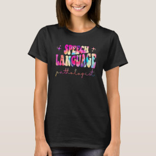 Camiseta Terapia del lenguaje del lenguaje del tinte de los