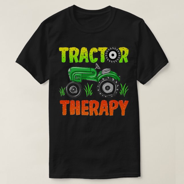Camiseta Terapia divertida de tractores para cualquier gran (Diseño del anverso)