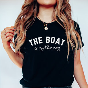 Camiseta Terapia en barco; Vacaciones Náuticas divertidas