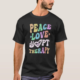 Camiseta Terapia Física Crew PT Terapeuta de AMOR Y PAZ Squ