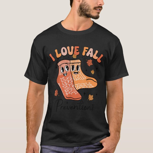 Camiseta Terapia Física De Groovy I Fall Prevention Fall Pt (Anverso)