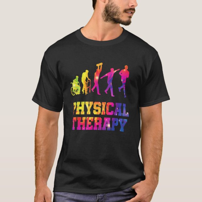 Camiseta Terapia Física del Tejido Retro Evolución PT Thera (Anverso)