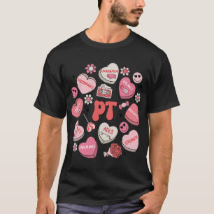 Camiseta Terapia Física Groovy Valentine Heart Candy PT