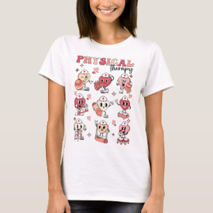 Camiseta Terapia Física Linda Día de San Valentín Pt Pta Pe