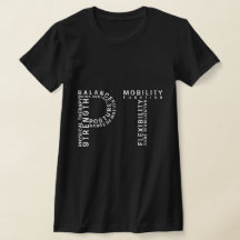 Terapia física "PT" Word Art T-Shirt