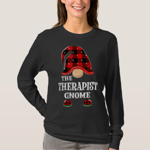 Camiseta Terapia Gnome Buffalo Plaid Funny Navidades Paja