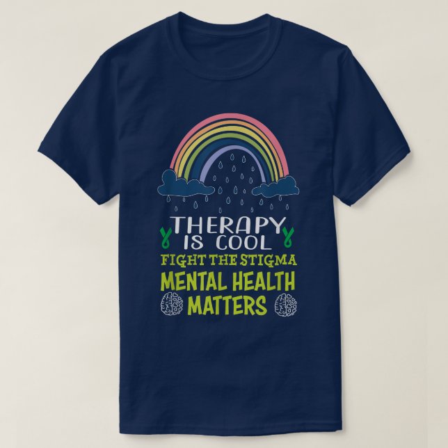 Camiseta Terapia: Guay Mental Health Matters Mind Therapi (Diseño del anverso)