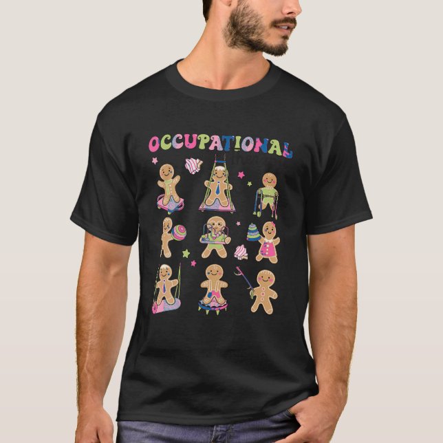 Camiseta Terapia ocupacional a los Navidades de OTA Gingerb (Anverso)