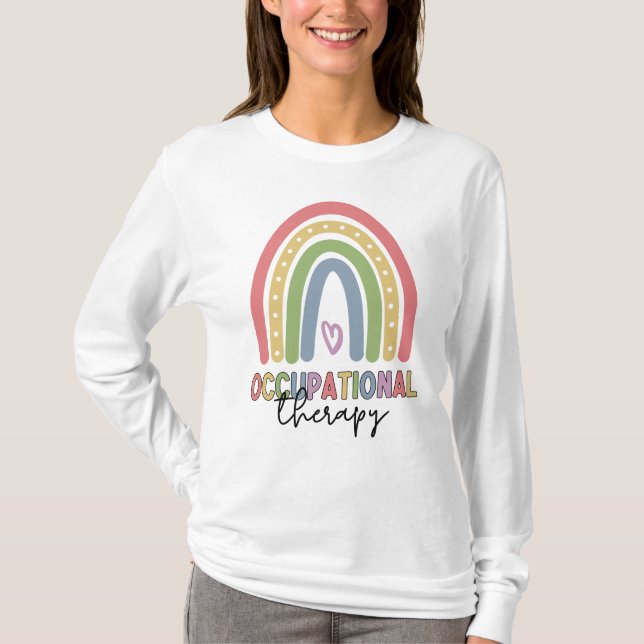 Camiseta Terapia ocupacional al arcoiris terapista (Anverso)