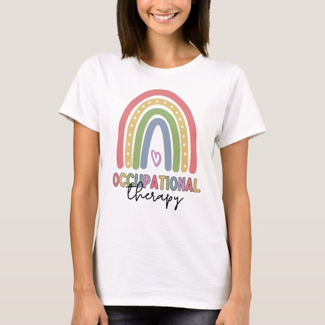 Camiseta Terapia ocupacional al arcoiris terapista (Anverso)