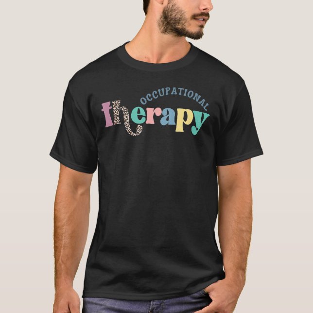 Camiseta Terapia Ocupacional al Terapista al Mes Groovy (Anverso)