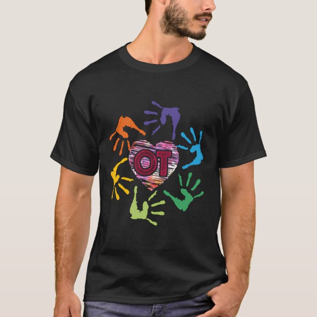 Camiseta Terapia Ocupacional De Manos Lindas Terapeuta Sign (Anverso)