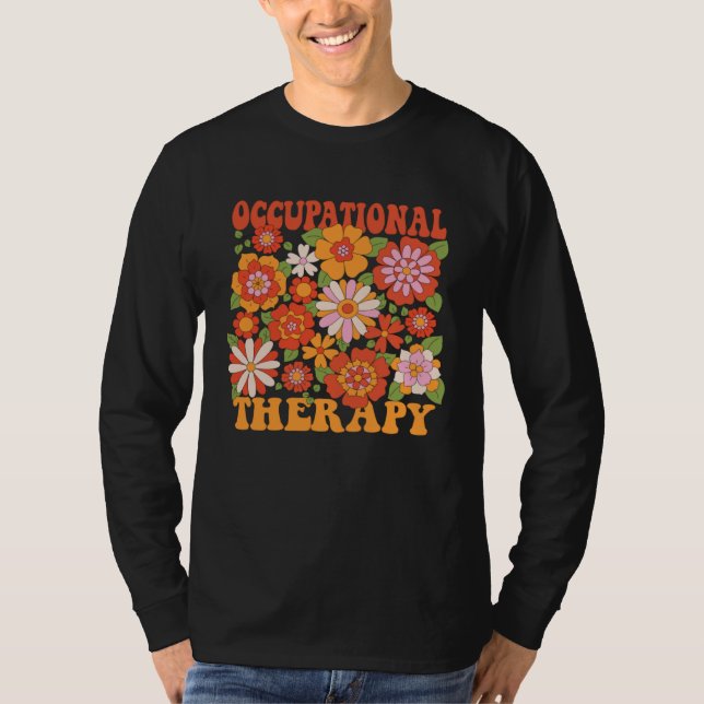 Camiseta Terapia Ocupacional Floral Asistente de Terapeuta  (Anverso)