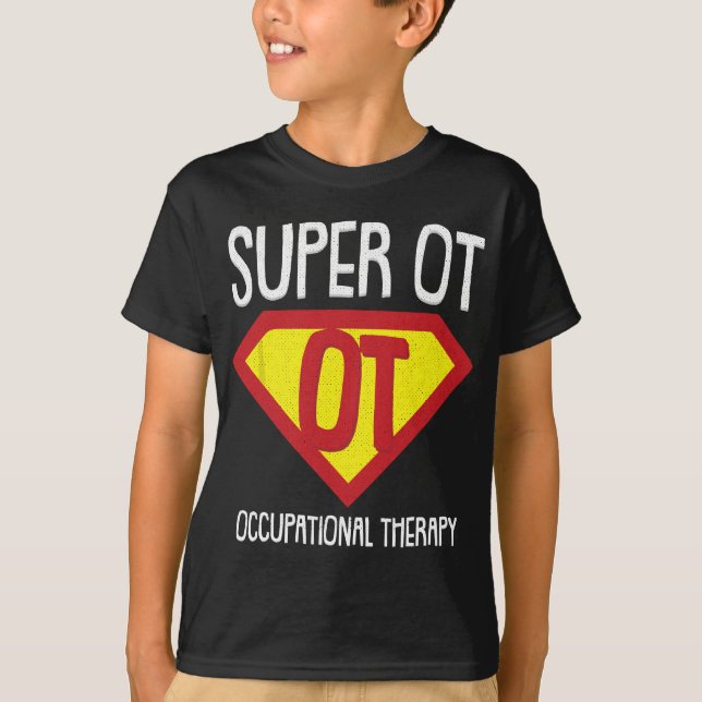 Camiseta Terapia Ocupacional Guay OT-A de superhéroe (Anverso)