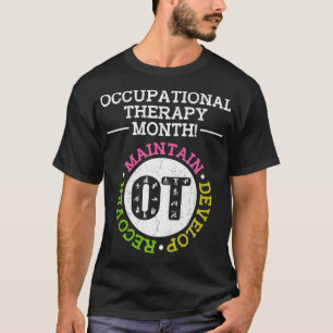 Camiseta Terapia Ocupacional Mes Terapia de Apreciación Ocu