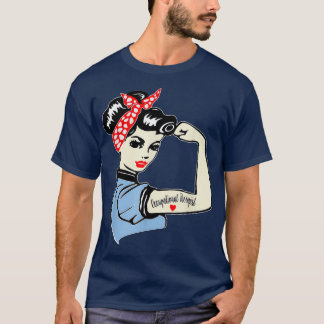 Camiseta Terapia ocupacional, mujer fuerte contra guerrero