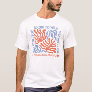 Camiseta Terapia Ocupacional Retro Floral Terapeuta