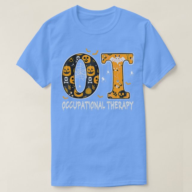 Camiseta Terapia Ocupacional Terapia Ocupacional Halloween  (Diseño del anverso)