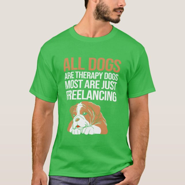 Camiseta Terapia Perros Honorarios Perro para amantes de lo (Anverso)