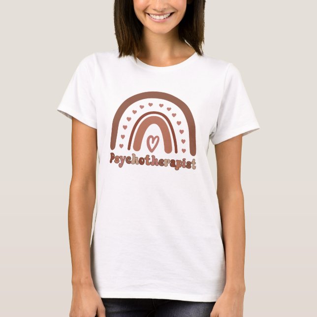 Camiseta Terapia psicoterapeuta del arcoiris del Boho (Anverso)