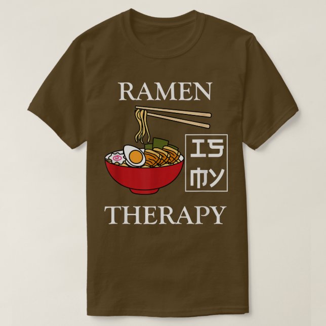 Camiseta Terapia Ramen Ironic Noodle Squad Ramen Bowl (Diseño del anverso)