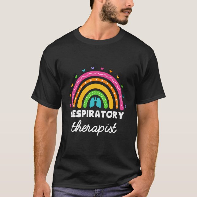 Camiseta Terapia Respiratoria Arcoiris Lung Rt Respiratorio (Anverso)