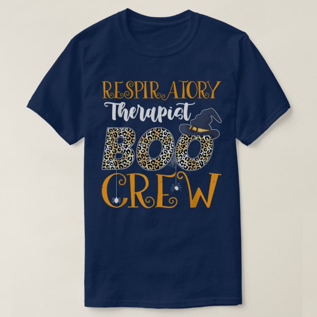Camiseta Terapia respiratoria Boo Crew Halloween Boo Fantas (Diseño del anverso)