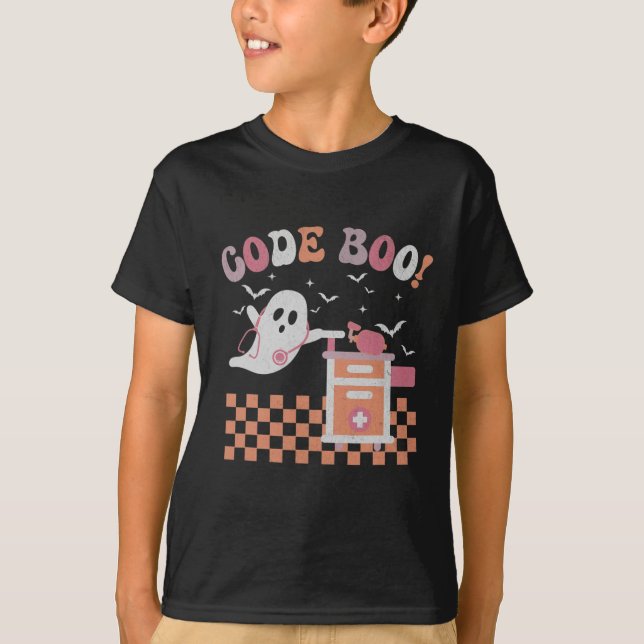 Camiseta Terapia respiratoria Código Halloween Boo Spookee  (Anverso)