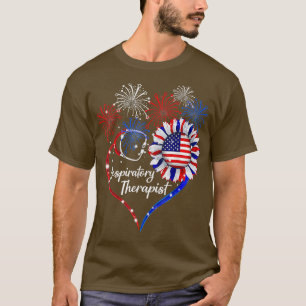 Camiseta Terapia Respiratoria Patriótica Girasol 4 De J