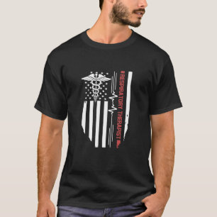 Camiseta Terapia respiratoria RT Bandera del latido del cor