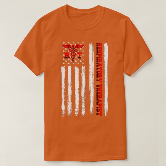 Camiseta Terapia Respiratoria Terapia Americana (Diseño del anverso)