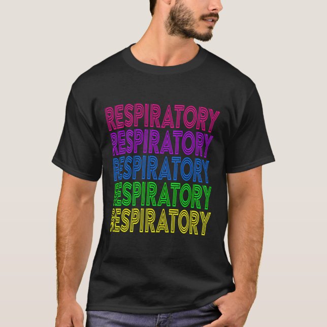 Camiseta Terapia Respiratoria Terapia de Regalo Colorido Di (Anverso)