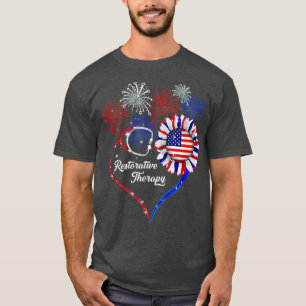 Camiseta Terapia Restaurativa Patriótica 4 De Julio Estadou
