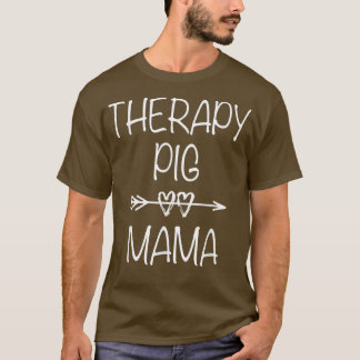 Camiseta Terapia Servicio de Cerdo Mamá Apoyo Emocional Ani