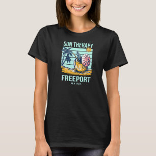Camiseta Terapia solar Freeport Playa Tropical Summer Maine