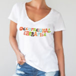 Camiseta Terapia Terapéutica Ocupacional Groovy<br><div class="desc">Celebra tu profesión con esta groovy y divertida camiseta con letras retro.</div>