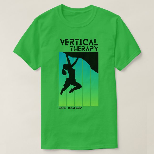 Camiseta Terapia vertical Confiar en tu agarre Mujeres Esca (Diseño del anverso)