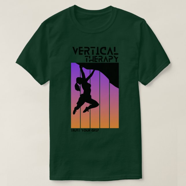 Camiseta Terapia vertical Confiar en tu agarre Mujeres Esca (Diseño del anverso)