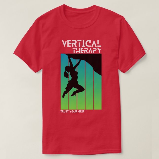 Camiseta Terapia vertical Confiar en tu agarre Mujeres Esca (Diseño del anverso)