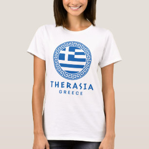 Camiseta Terasia y Bandera del Blanco femenino de Grecia