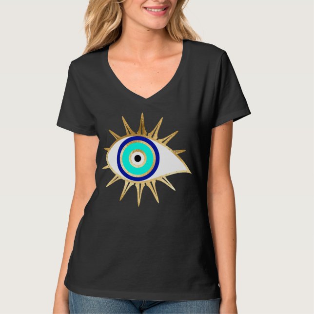 Camiseta Tercer aspecto de Purpurina azul turquesa y dorado (Anverso)