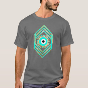 Camiseta Tercer aspecto turquesa y Purpurina de oro