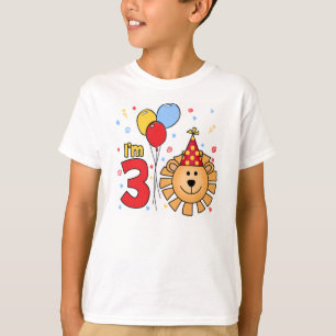 Camiseta Tercer cumpleaños, cara de león