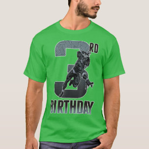 Camiseta Tercer Cumpleaños De La Pantera Oscura Para Los Hi