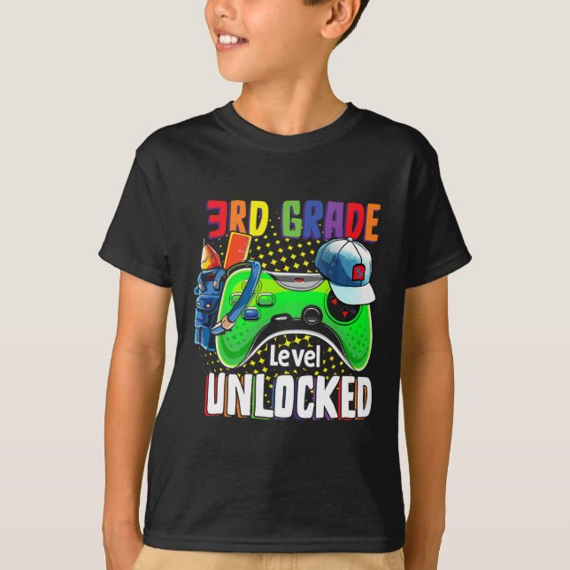 Camiseta Tercer Grado Desbloqueada Ck To School Video Game (Anverso)
