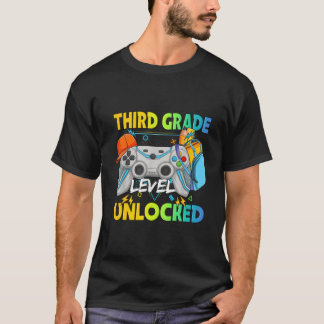 Camiseta Tercer Grado Desbloqueado Gamer Regreso a la Escue