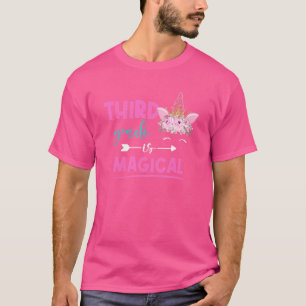 Camiseta Tercer Grado Es Magico Unicornio Maestra De 3er Gr